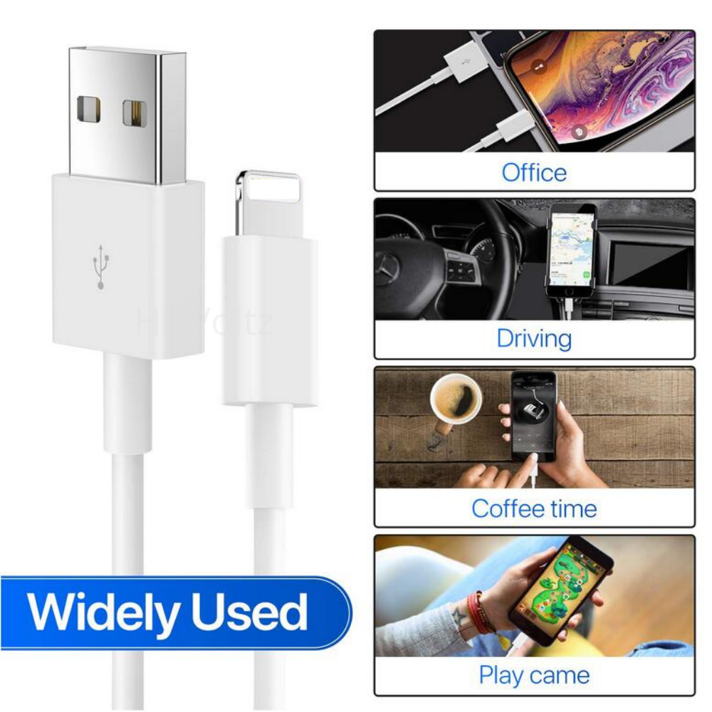 6 PACK 3ft 6ft For iPhone iPad Charger Power Adapter Charging USB Cable Cord Lot