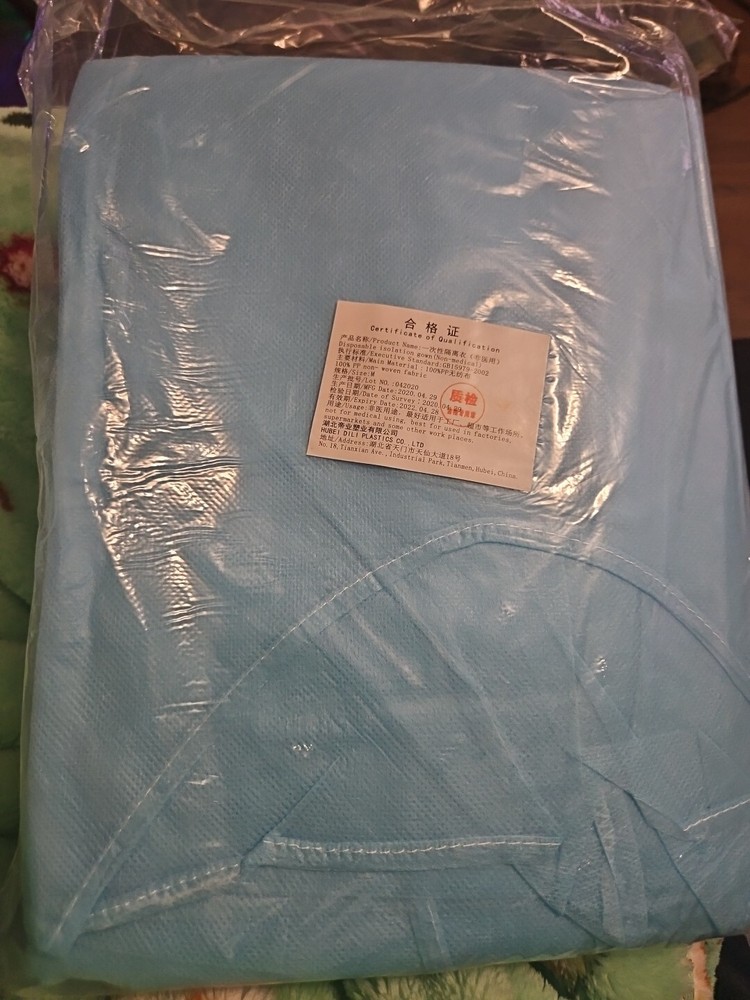 Disposable Isolation Gown Blue 10 Pieces