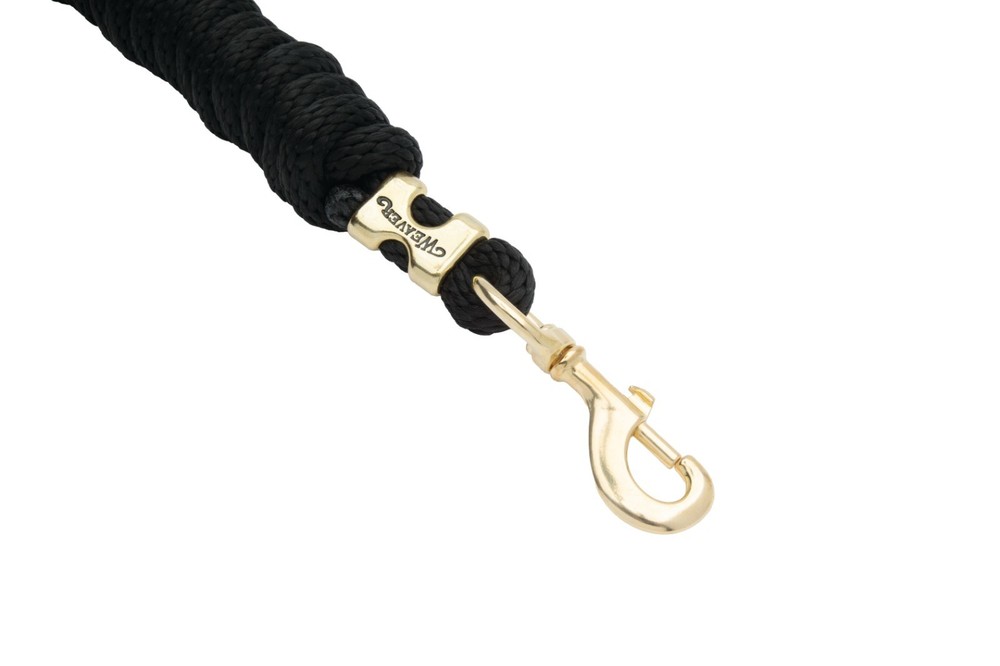 Weaver Leather, 10' Poly Lead Rope with Solid Brass 225 Snap Black