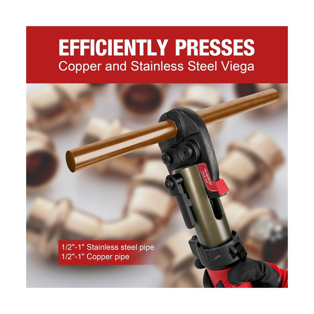 MINI Propress Tool for Copper Pipe, Battery Powered Pro Press Copper Crimper ...