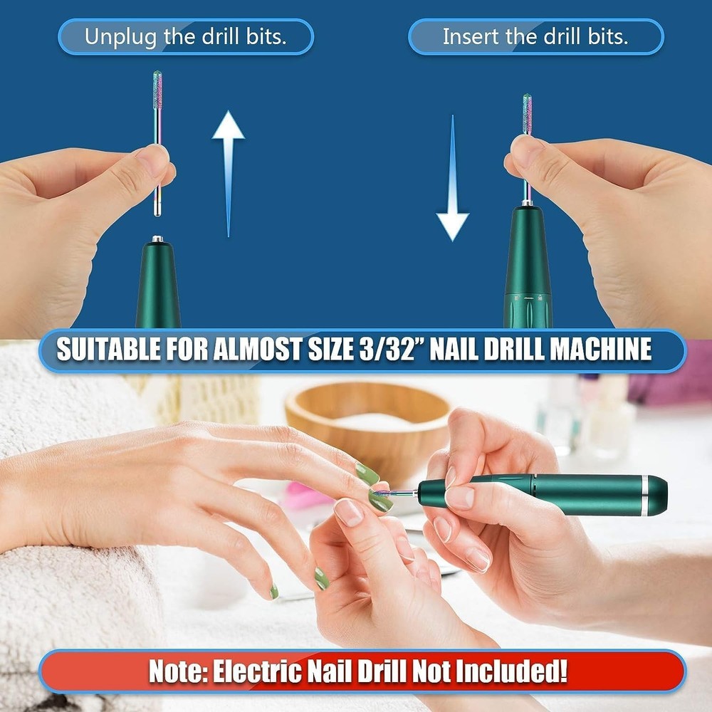 21pc Nail Drill Bits Set: Precision Tools for Salon-Quality Manicure & Pedicure