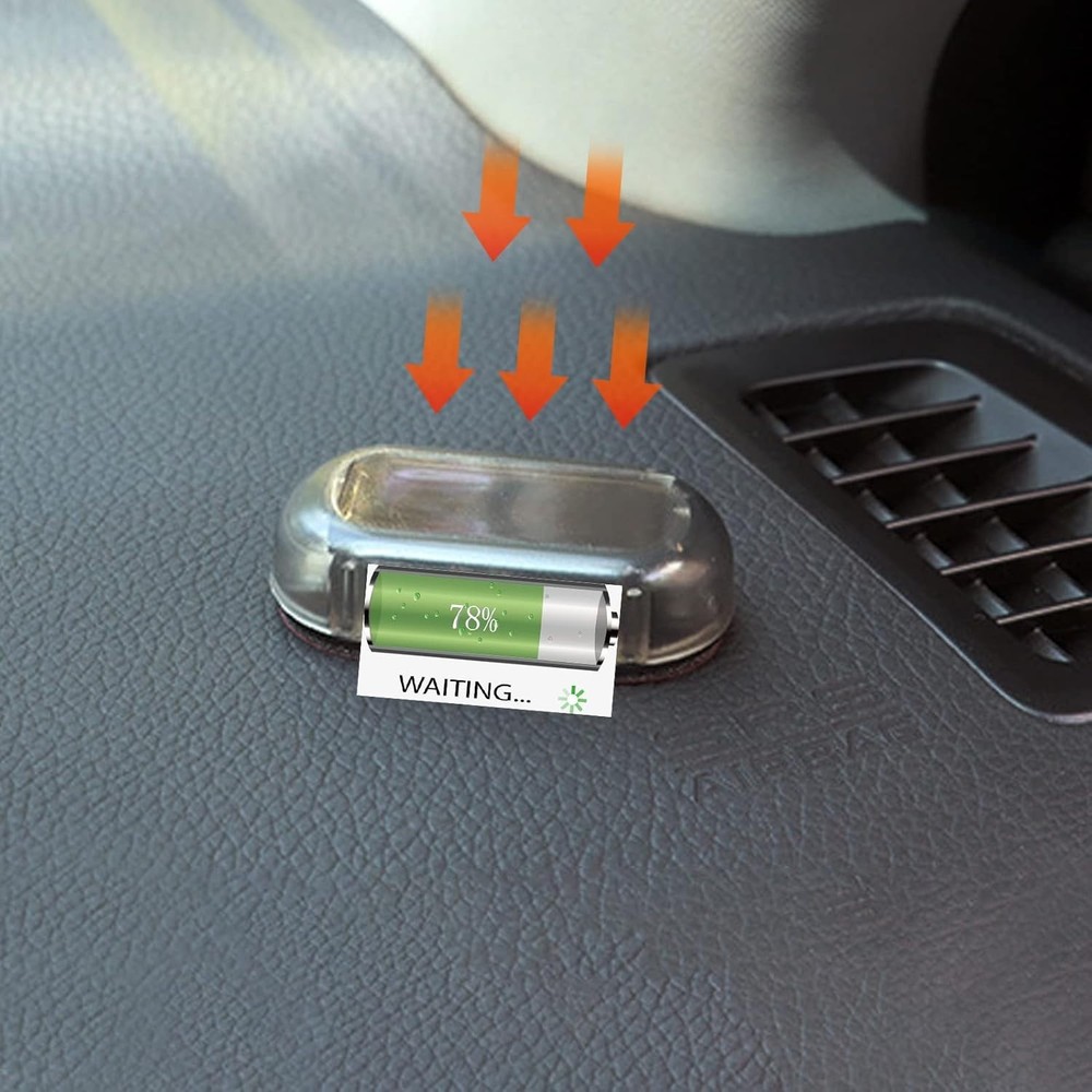 Solar-Powered Anti-Theft LED Light for Enhanced Car Security | Blue