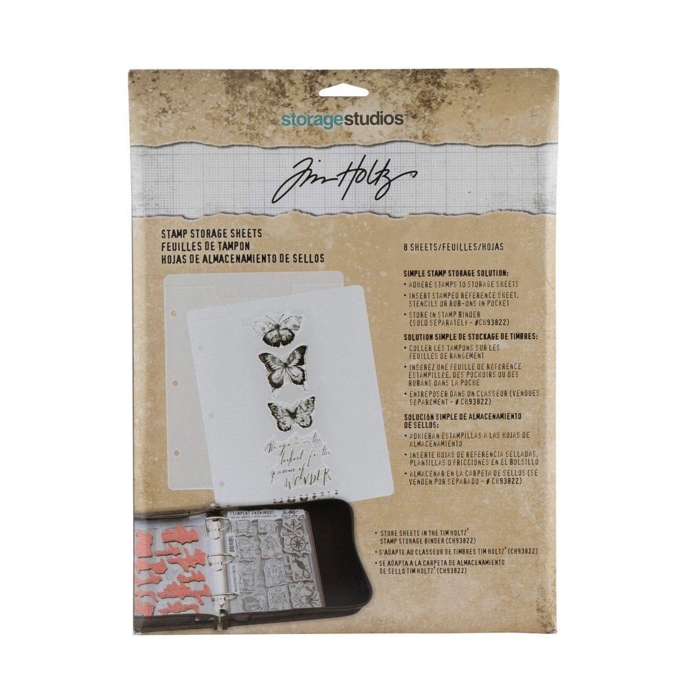 Tim Holtz Idea-ology Stamp Refill Sheets, Use with Stamp Storage Binder CH938...