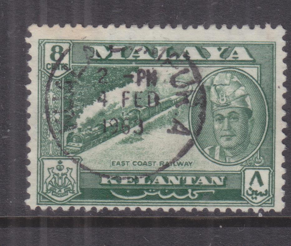 KELANTAN, 1962 Sultan 8c. Myrtle Green, used.