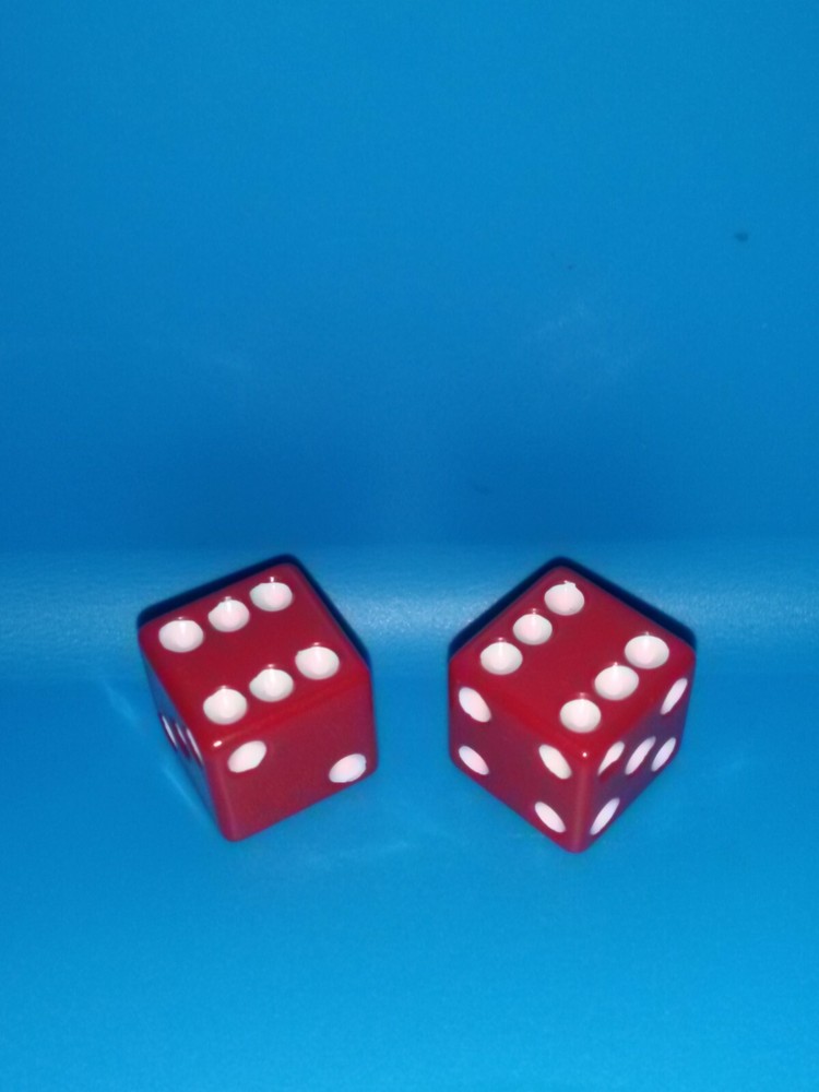 Red Dice Valve Caps For Schrader Valves