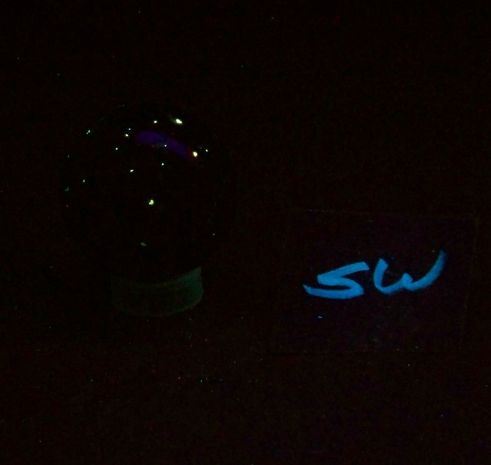 Fluorescent Powellite Sphere Langban Sweden 32mm 4236
