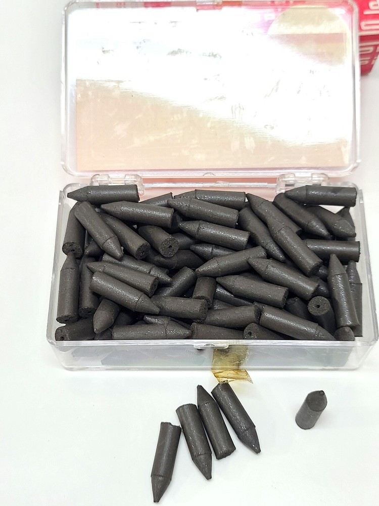 Qty 100 Swiss Precision Instruments Rubberized Abrasives Point Cone 1"