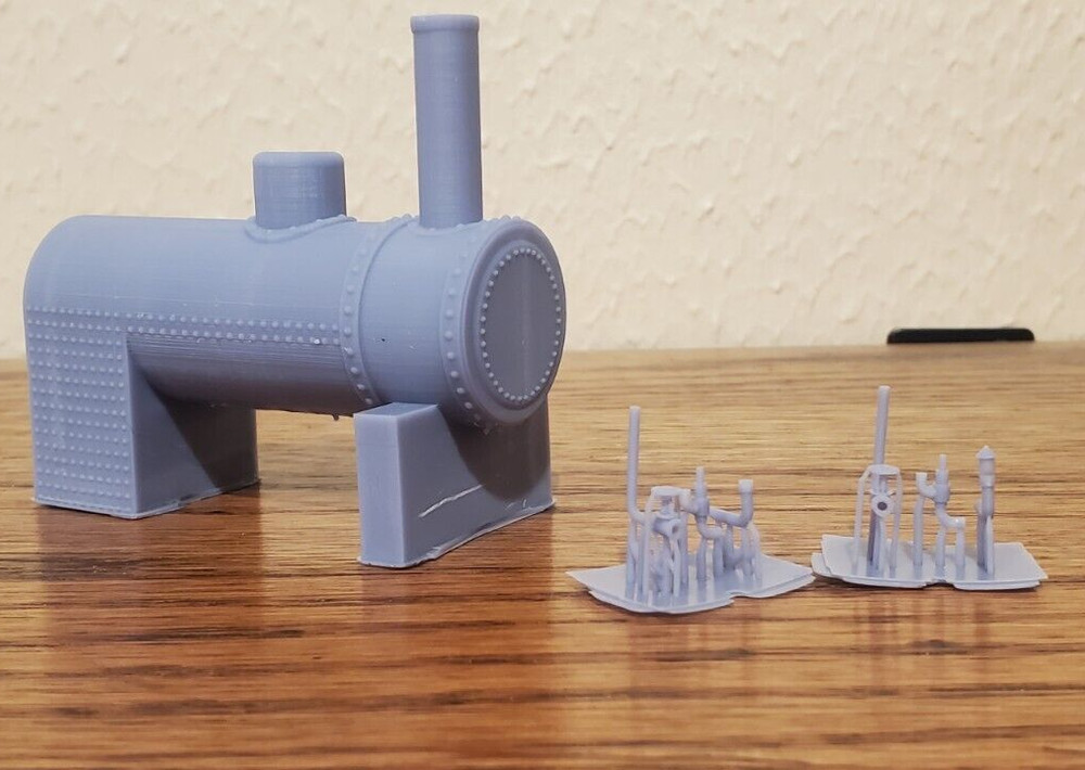O Scale Horizontal Boiler - 3D Printed