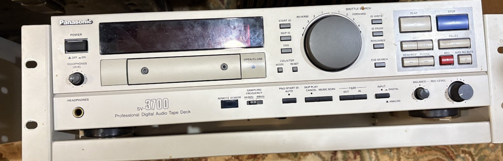Panasonic SV-3800 & SV-3700 DAT Recorder w/ Rackmounts –Both from Studio