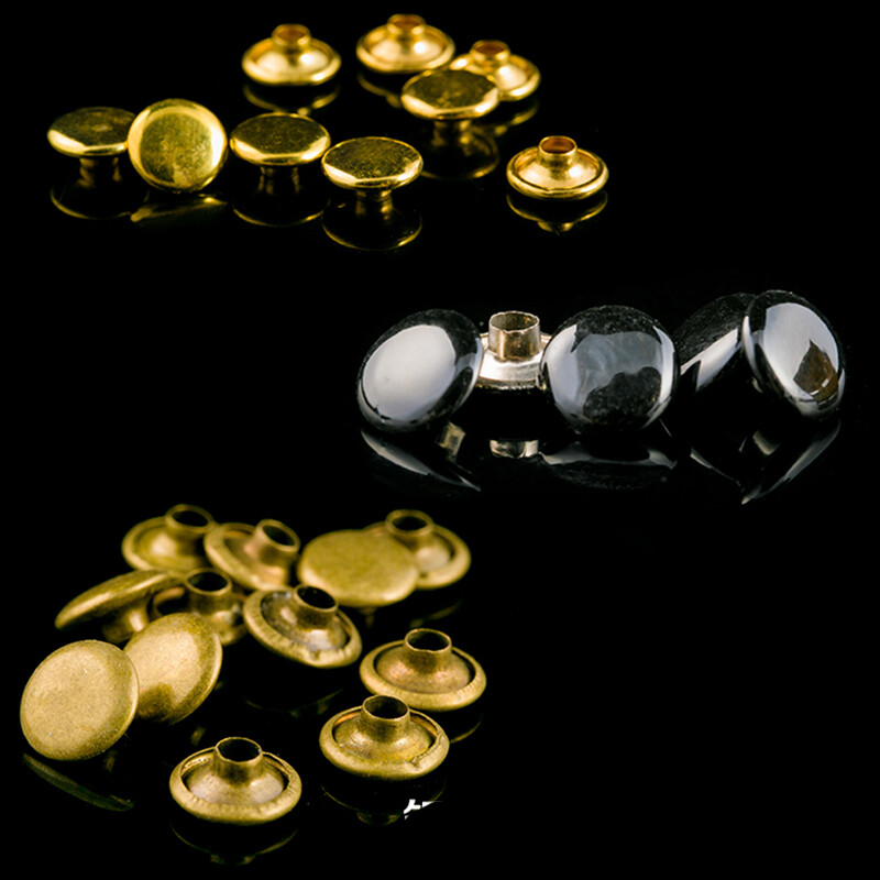 DIY Round Double Cap Rivets Studs Leather Craft Rapid Repair Diameter 5mm-15mm