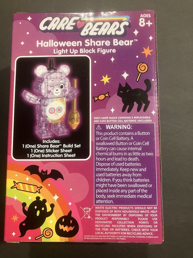 Care Bears Halloween Witch Share Bear Light Up Building Block Figure