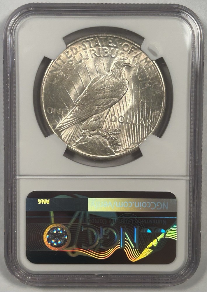 1925 Peace Silver Dollar Coin NGC MS 61