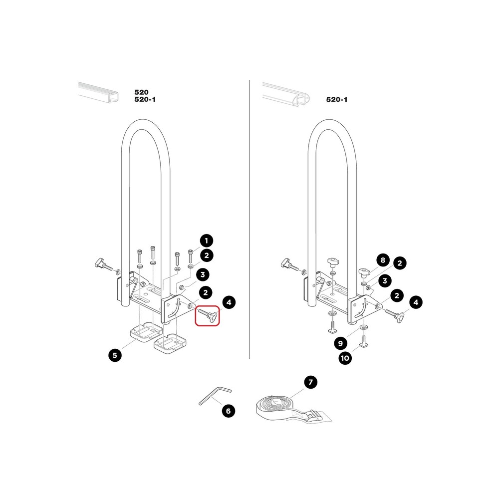 Thule Retaining Screw M6 (545) for Kayak Support 30366