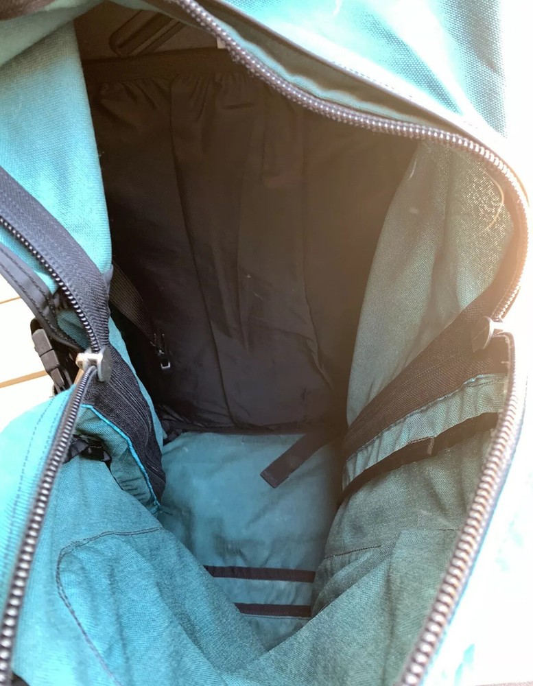 Vintage Gregory Backpack/ Duffle Bag Green Large Leather Handle