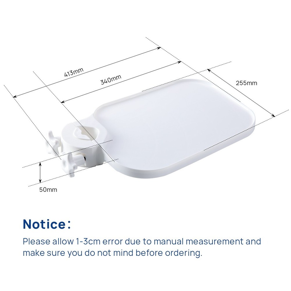 Universal Dental Chair Tray Post Mounted Utility Tray Table Adjustable