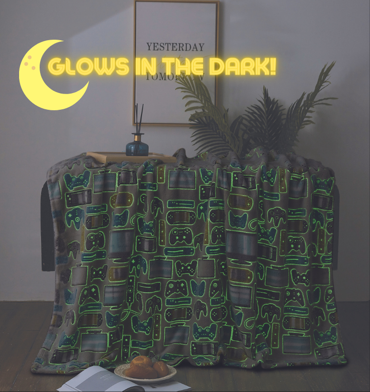 Virah Bella - Game On - Glow in the Dark Throw Blanket