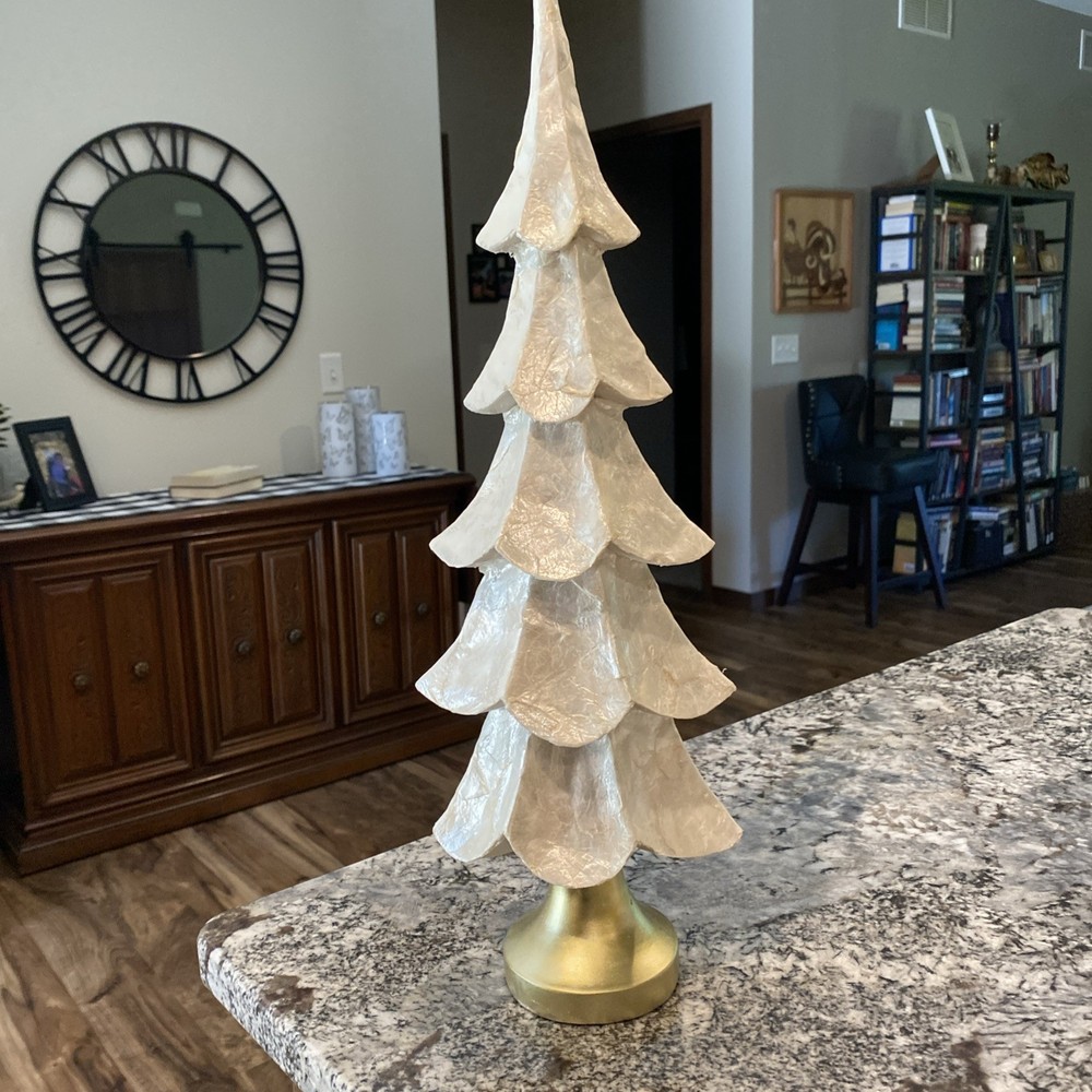 18” Capiz Tree With Gold Base by Valerie-Open Box