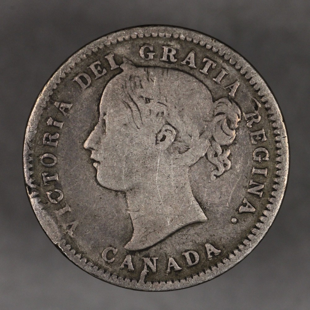 1872 H Canada Silver 10 Cents