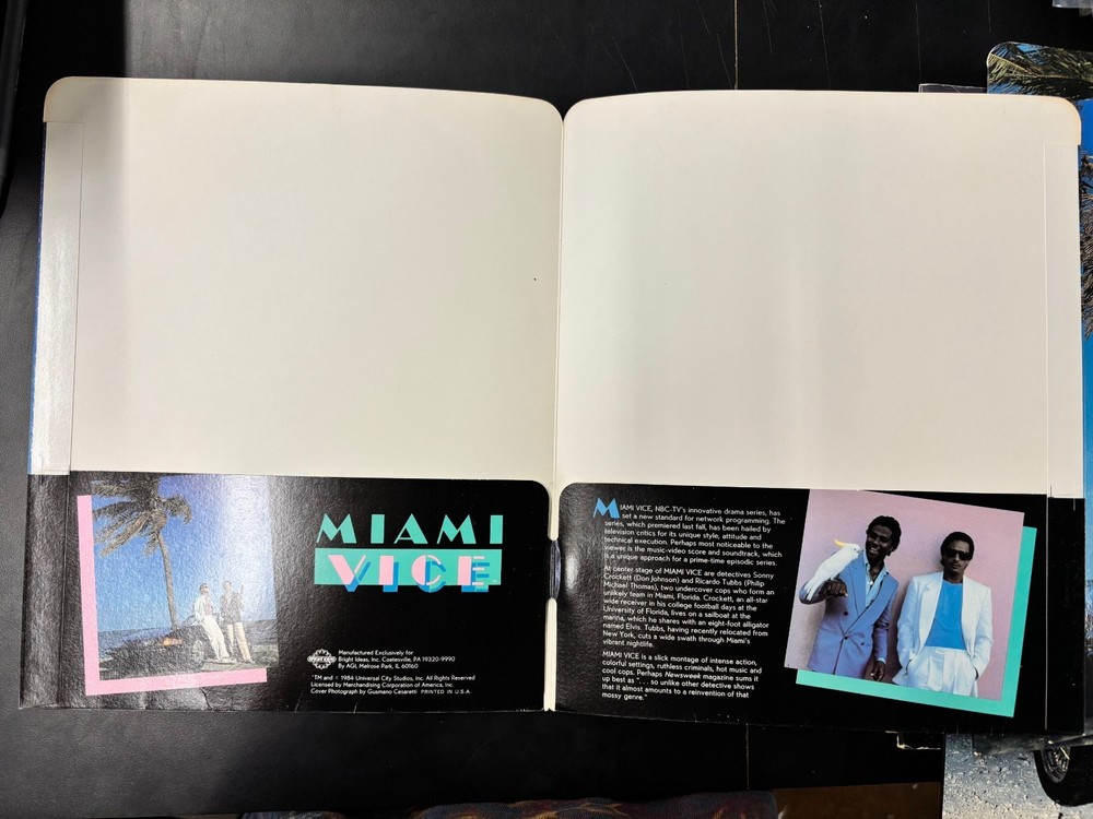 Miami Vice Stationery Folder Blue