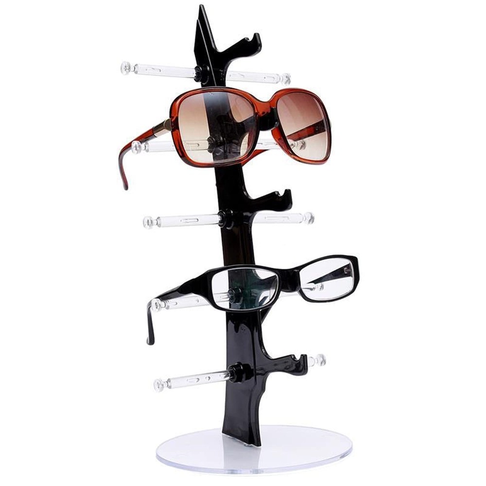 Eyeglass Sunglasses Storage Display Rack Holder Organizer Case for 5 Glasses