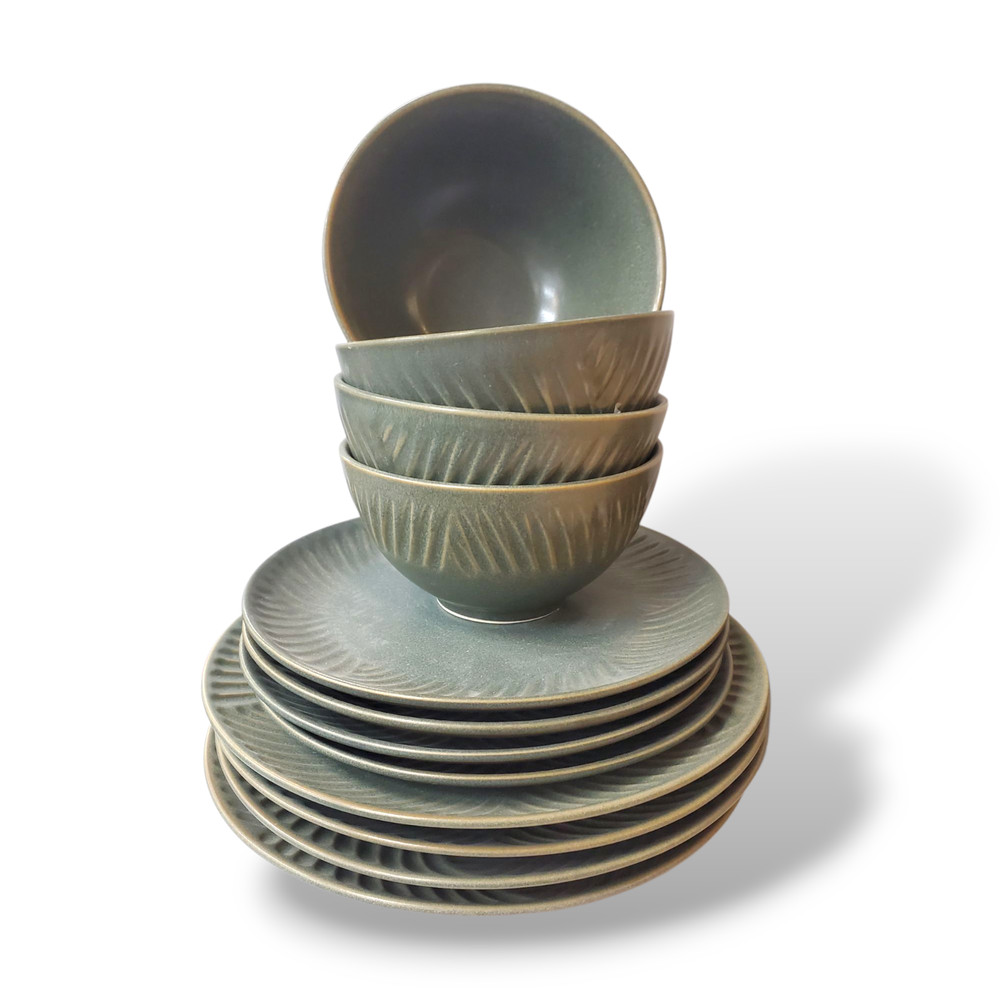 Macy's Oake Olive12-Pc. Dinnerware Set, Created for Macy's
