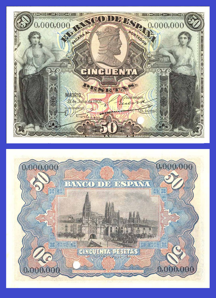 Espana Spain 500 peseta 1907 * Copy