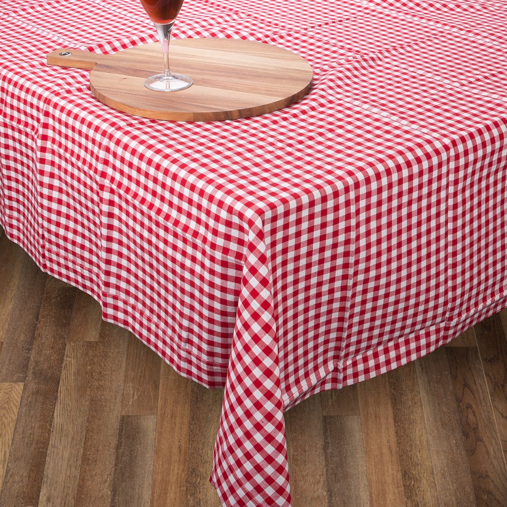 Rans Gingham Tablecloth Large Red 150x300cm