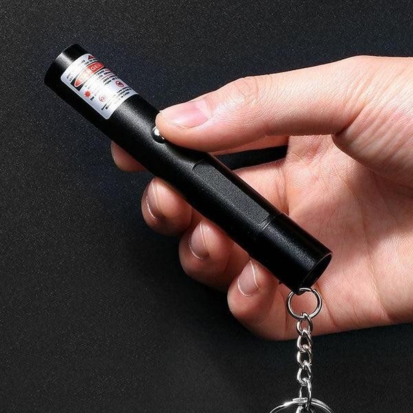 Red Light Laser Pointer Rechargeable Flashlight Cat Toy Adjustable Focus