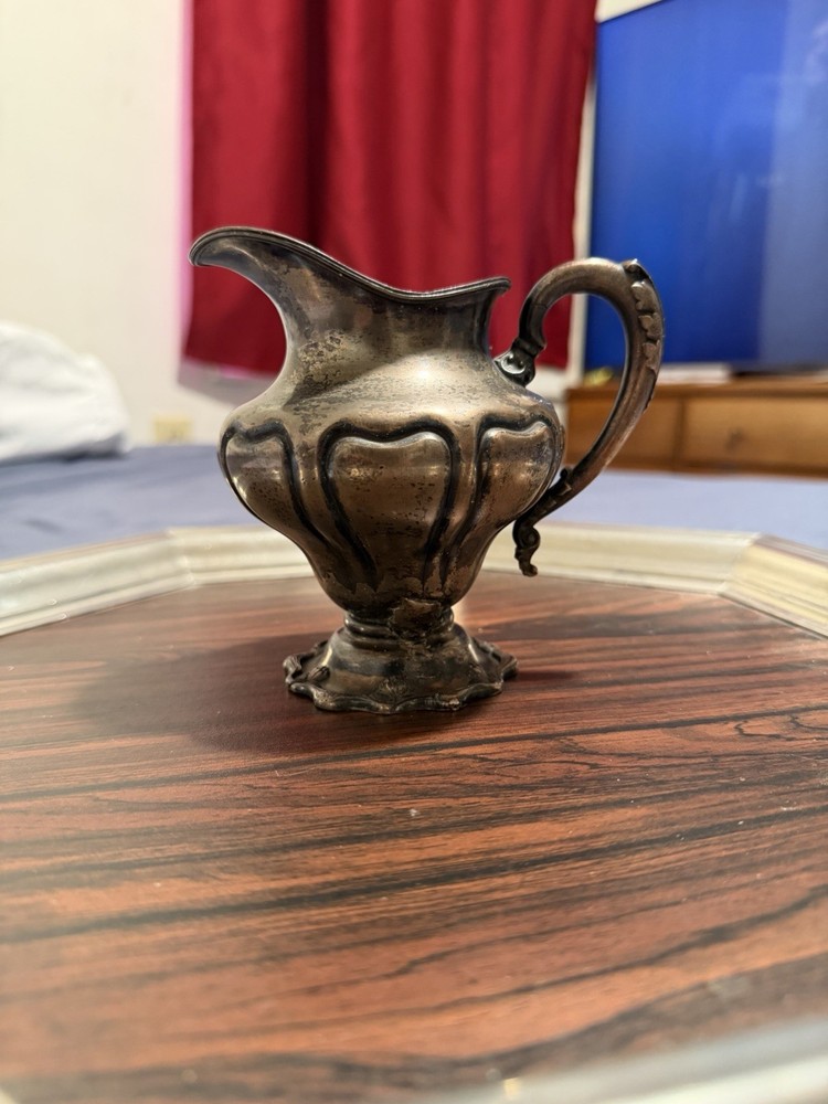 Poole Silver Co. Silverplate Ornate Pitcher Antique Design