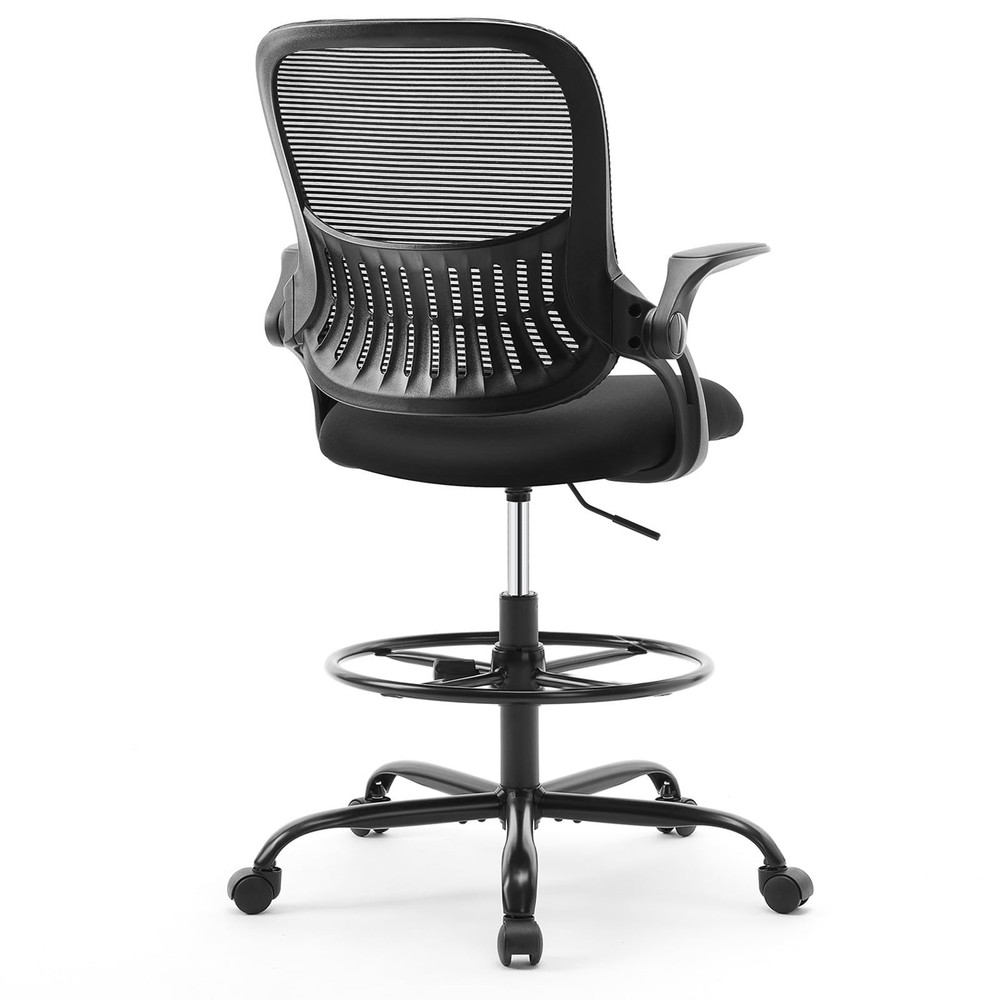 Sweetcrispy Tall Drafting Desk Chair - Ergonomic High Stool Computer with Adj...