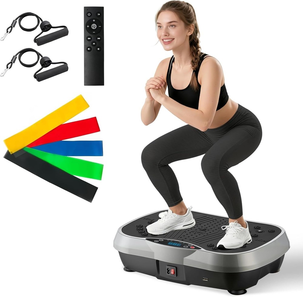 Curved Vibration Plate Exercise Machine with Magnetic , Lymphatic Dr...
