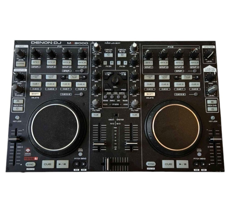 Denon DJ mc3000 professional DJ mixer with case