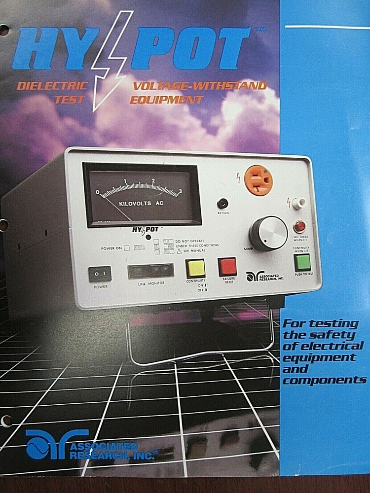 Associated Research HY Instruments for Dielectric Strength Testing Manual
