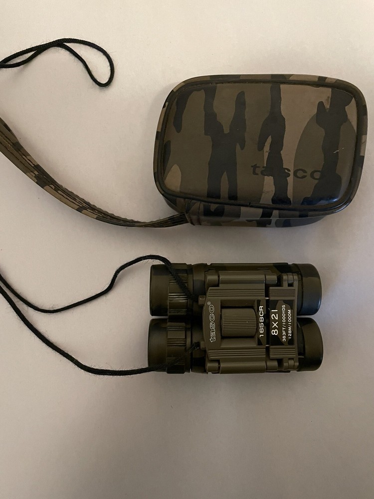 Vintage Tasco 165BCR Compact Binoculars 8x21 With Case