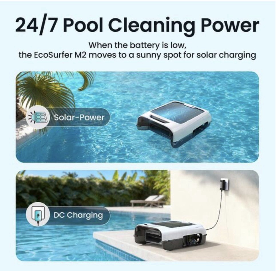 AIPER Ecosurfer S2 Solar Powered Surface Skimmer Robot
