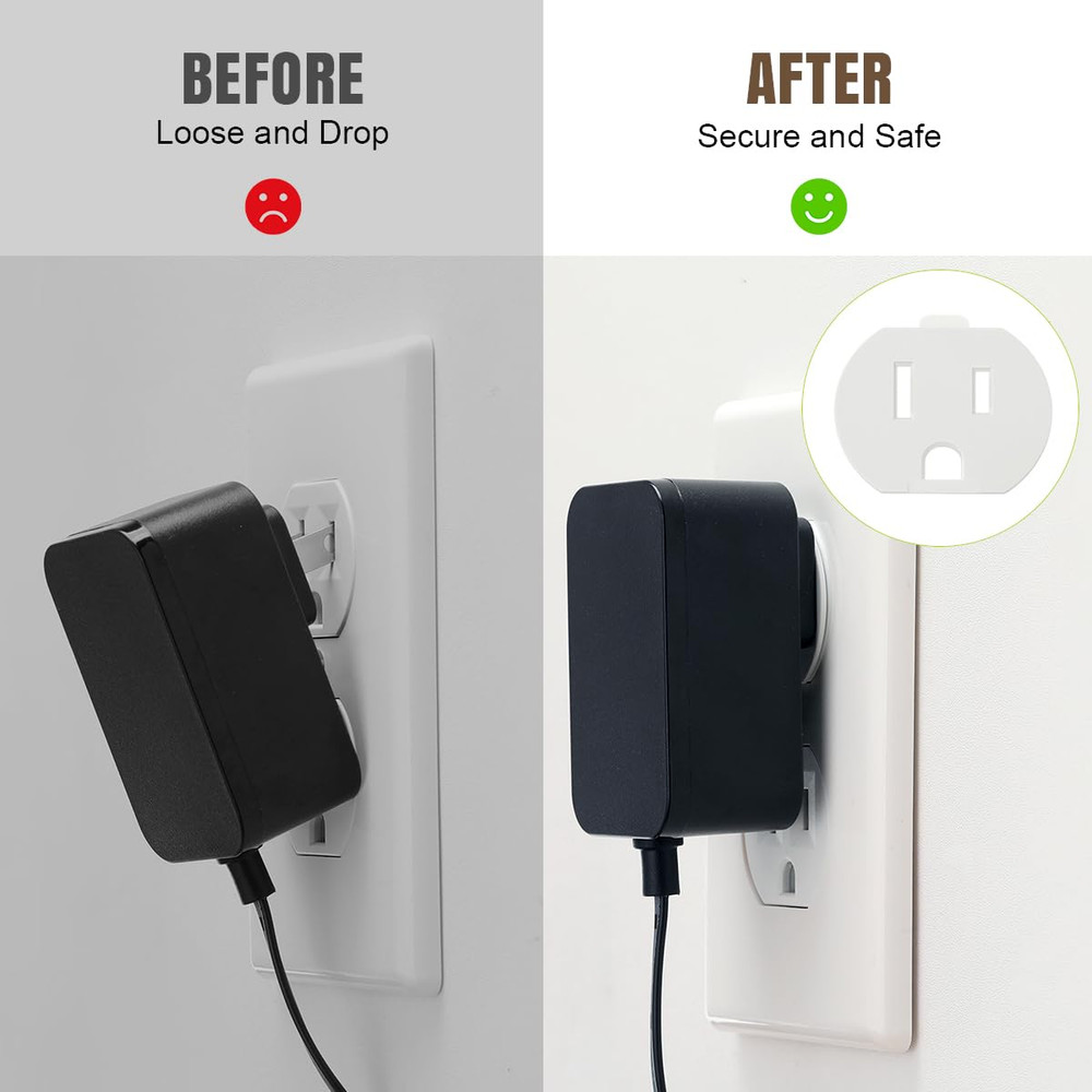 Lenink Loose Outlet Plug Fix, 12 Pack Plastic Snug Socket Secured, Outlet Tighte