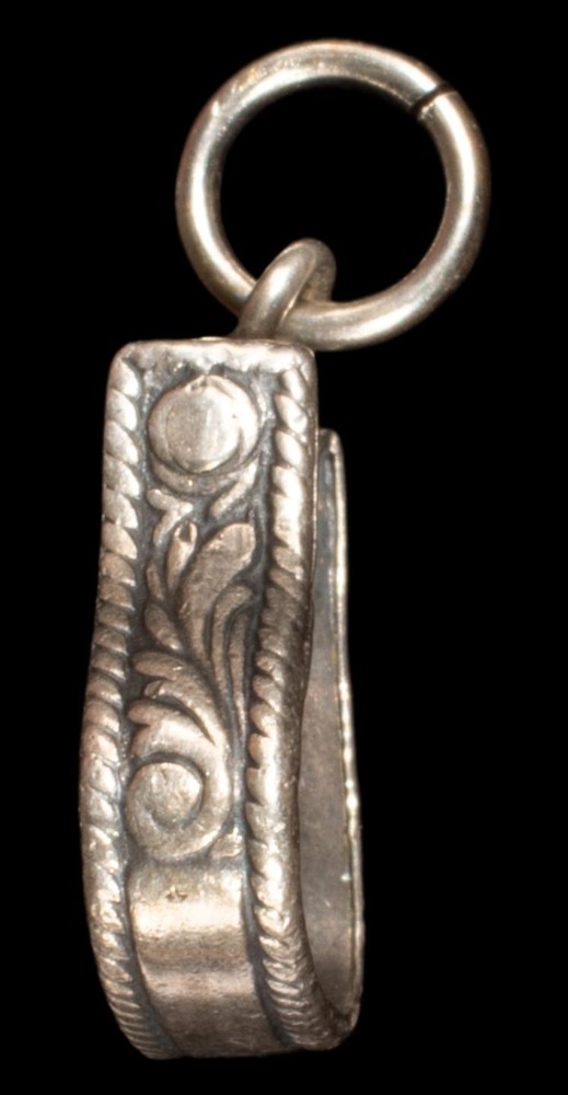 Sterling Silver Saddle Stirrup Moveable Pendant Charm