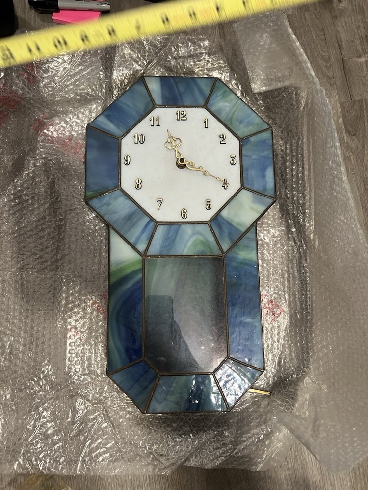 Vintage stained glass clock