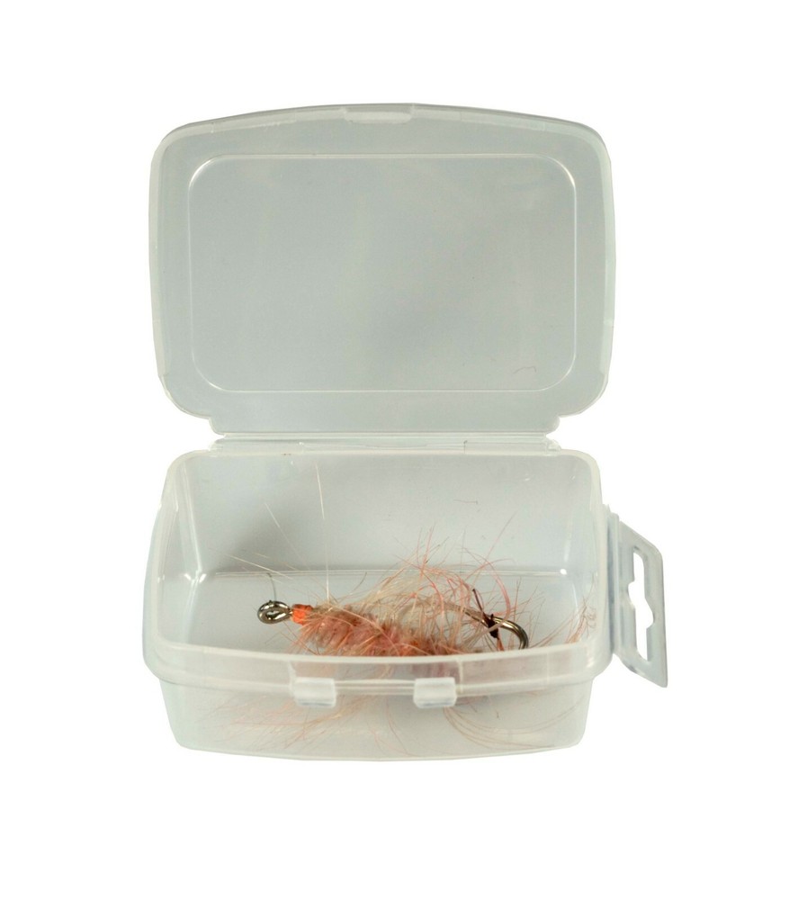 12 Rectangular Clear Plastic Boxes Snap Lids / Hang Tabs for Peg Boards #1389