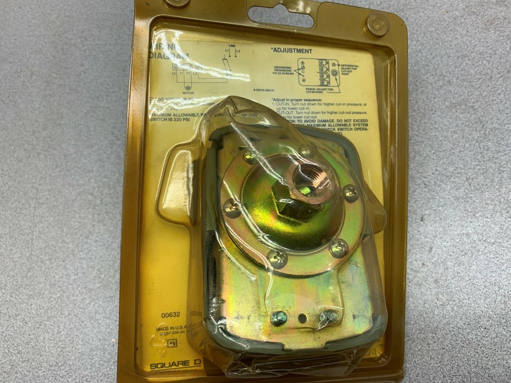 NEW NO BOX SQUARE D PRESSURE SWITCH FDG2J20CP