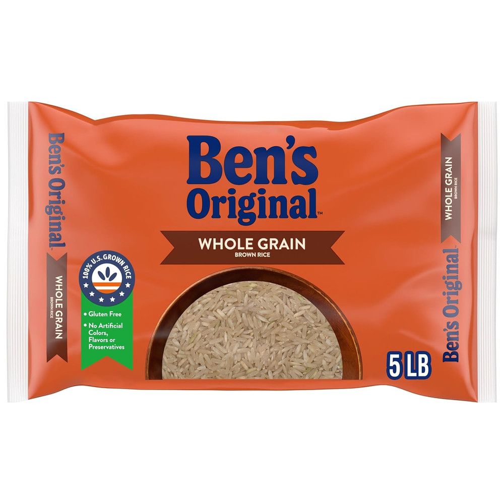 BEN'S ORIGINAL Whole Grain Brown Rice, 5 Lb Bag