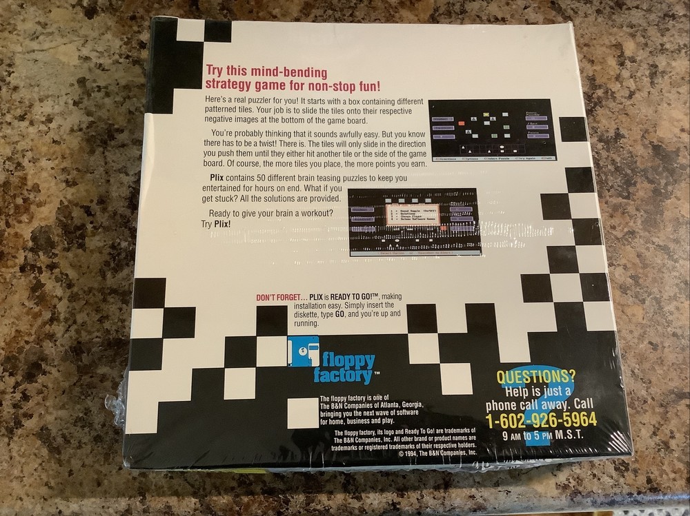 Plix Computer Game PC Version IBM/Tandy/MS-DOS 3.5” Disk New