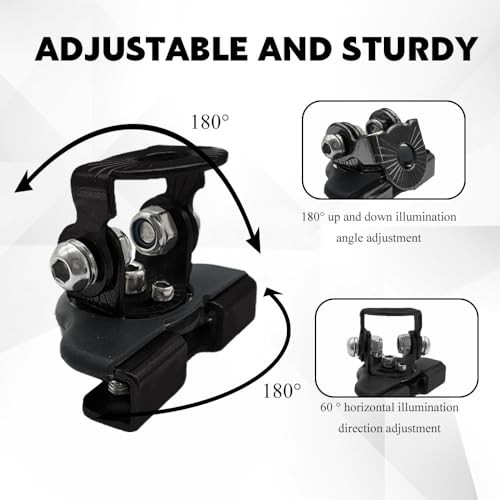 2PCS LED Light Bar Mounting Brackets, Ditch Light Brackets, Adjustable Black