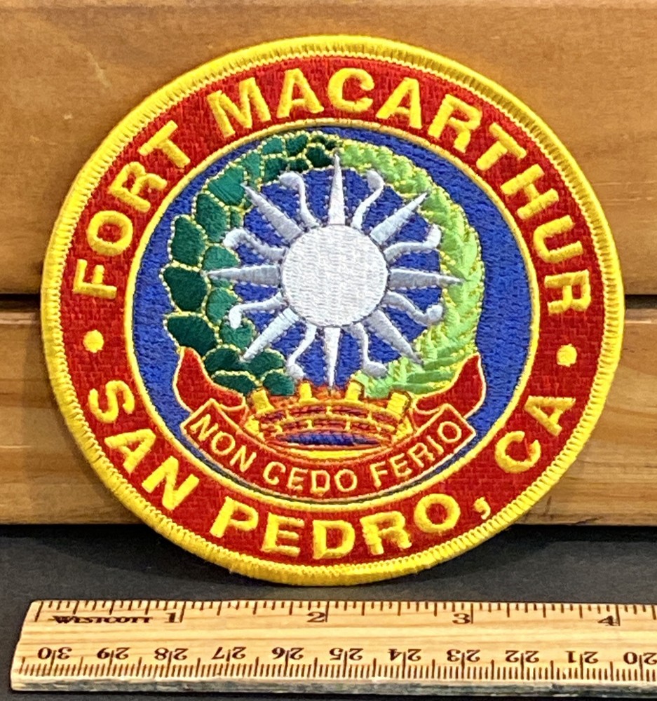 Fort Macarthur Patch San Pedro, CA Round Embroidered Large Air Force NOS