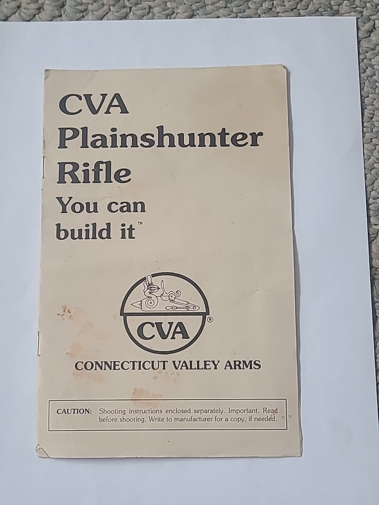CVA  PLAINSHUNTER Kit Instruction BOOKLET