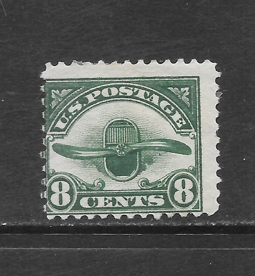 U.S. SCOTT C4 USED FINE - 1923 8c DARK GREEN AIRMAIL ISSUE