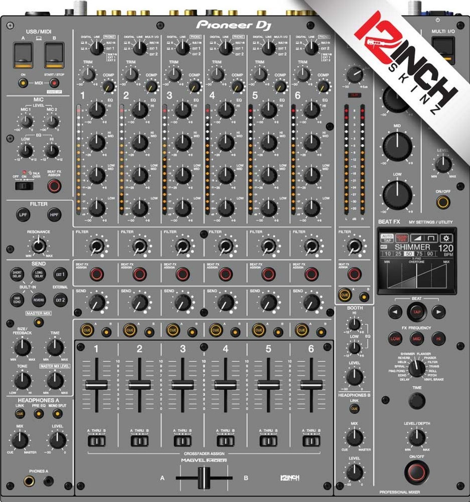 Pioneer DJM-V10 Skin grey