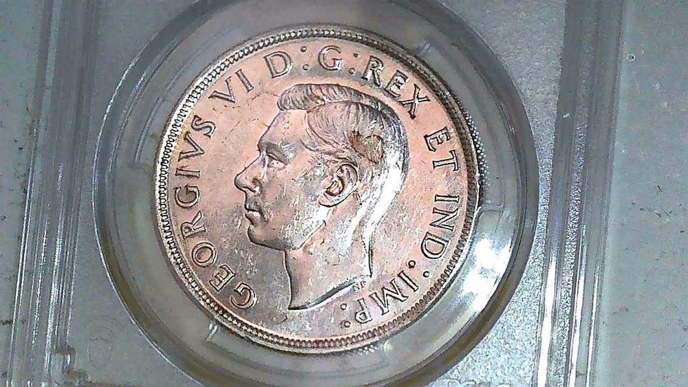 1945 Canada Silver Dollar PCGS Gold Shield UNC Detail.