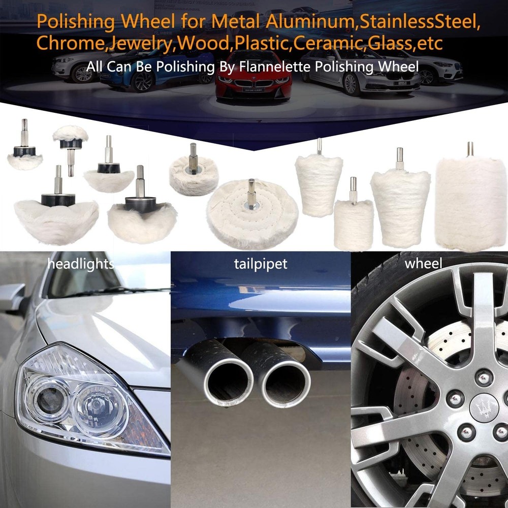 Universal Compatibility Buffing Wheel Set for Electric & Pneumatic Drills