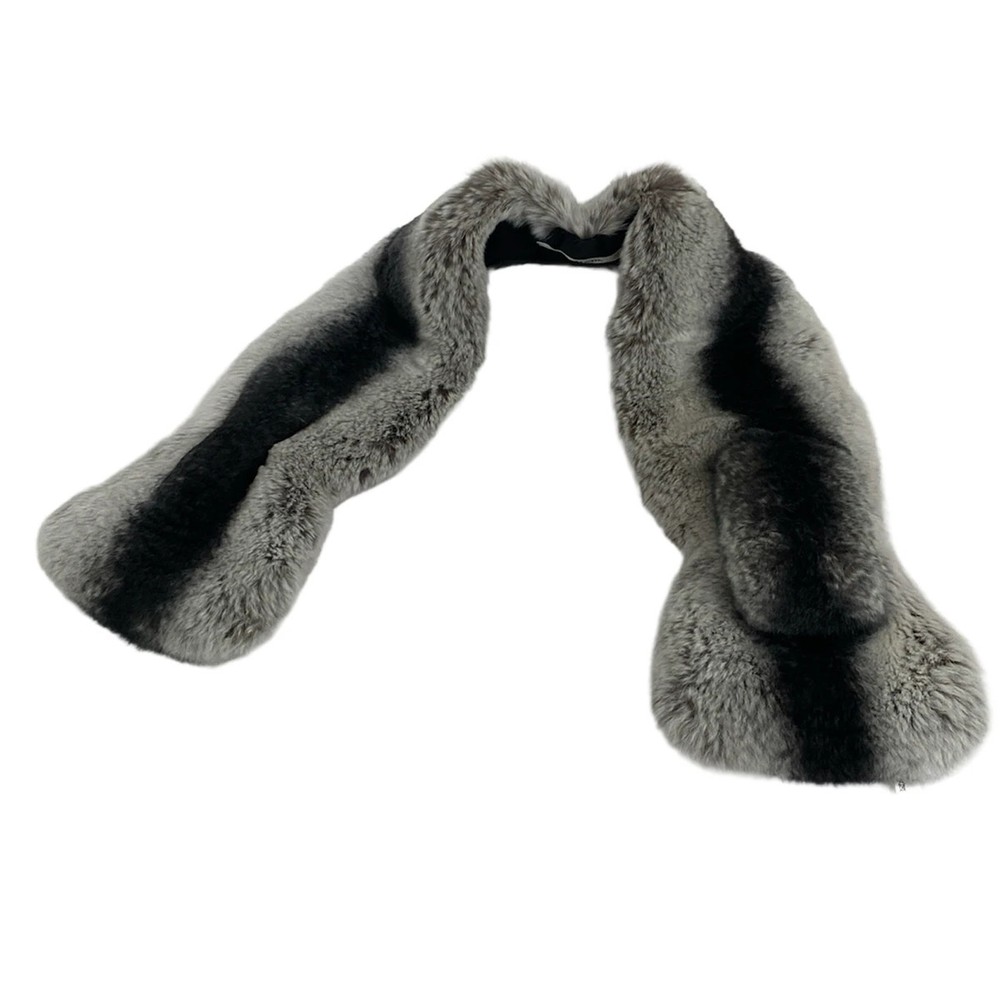 Rene - Black Gray Rabbit (Lapin) Scarf